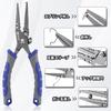 Booms Fishing XW12 Fishing Pliers, High Carbon Steel, with Hook Remover, Split Ring Opener, Sinker Shaver, and Nylon Case (8.5 inch)