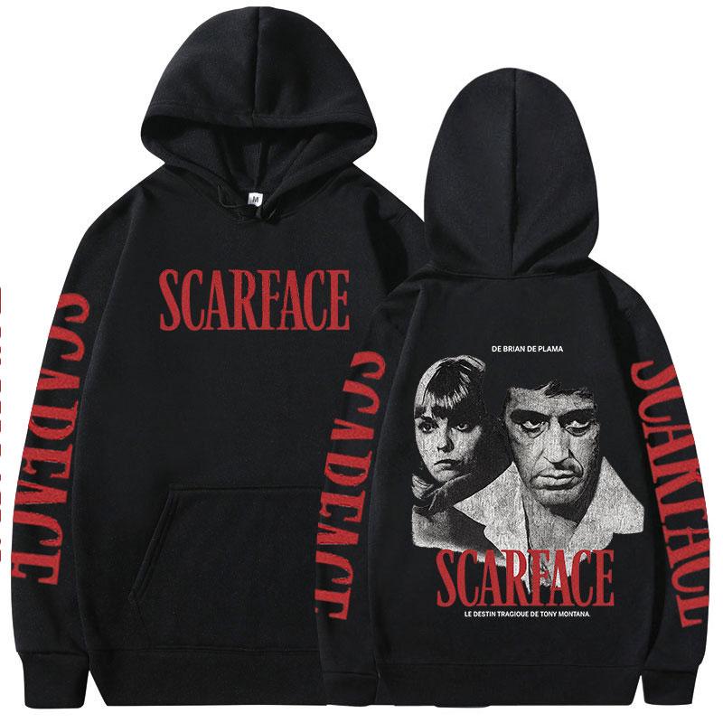 Gang Movie Scarface Hoodies Tony Montana Face Al Pacino Sweatshirts Men Women Clothing Oversized Long Sleeves Fleece Pullovers