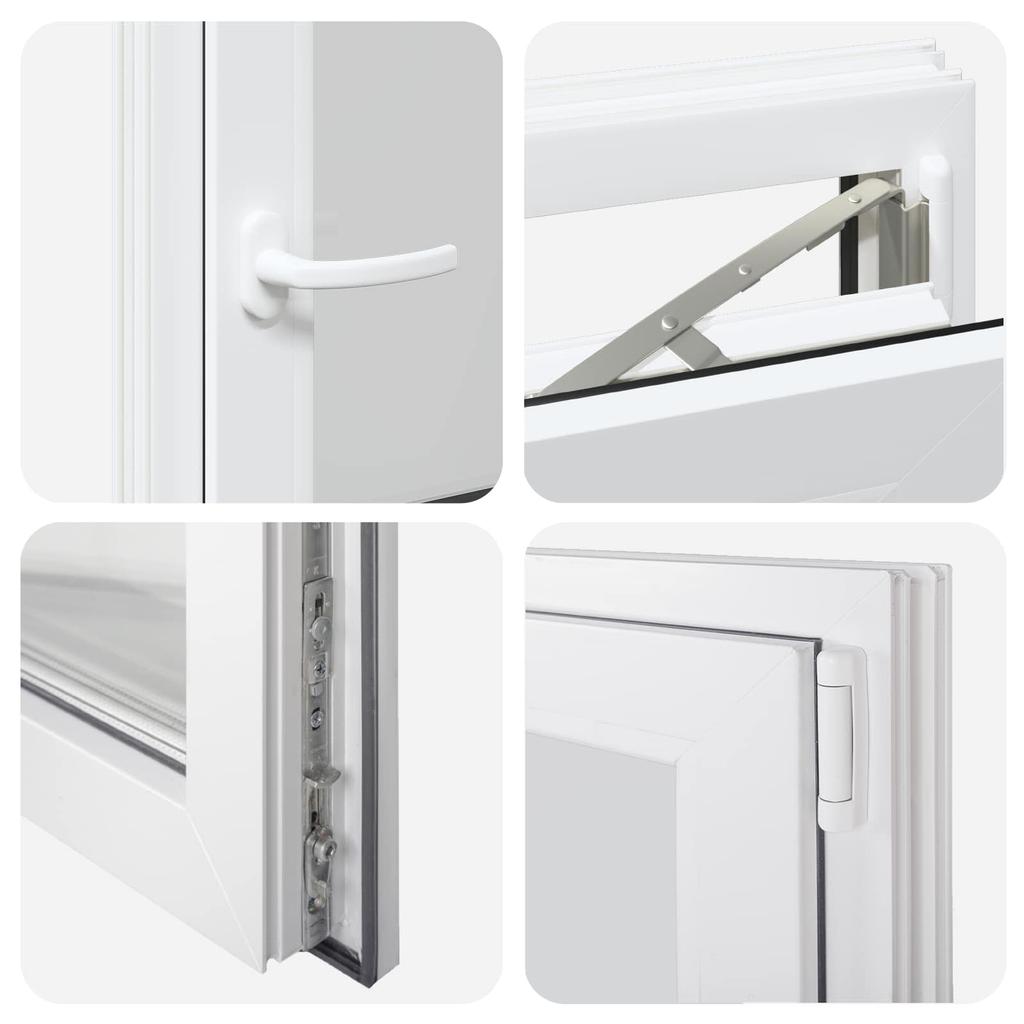 Basement Window RISOR 60 x 100 cm PVC and Glass White