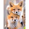 Полный 5D Diy Алмазная картина Мультфильм животных Две лисы Вышивка Крестом Домашний декор Ручная работа