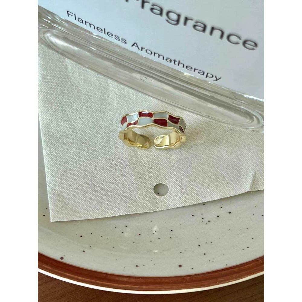 Французское ретро синее кольцо-бабочка, чувство дизайна, темперамент, личность, простое, холодное чувство, универсальное кольцо