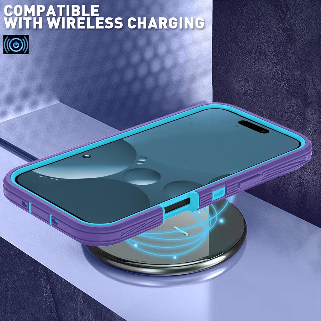 For iPhone Air Rugged Case PC + TPU Cell Phone Cover with Back Clip Kickstand