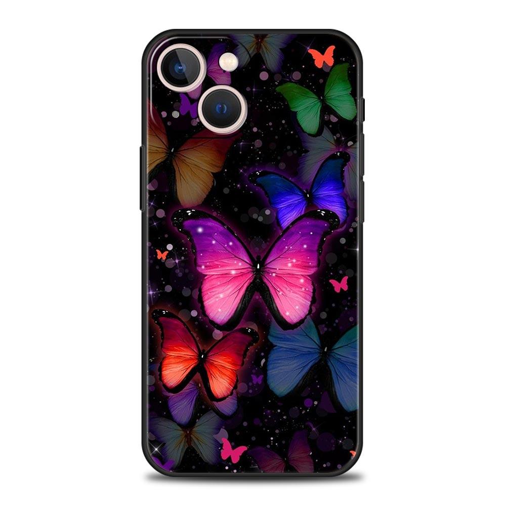Чехол для телефона с бабочкой для iPhone Samsung Galaxy Redmi Xiaomi Oppo OnePlus Note SA 7 8 9 10 11 12 13 14 20 21 22 23 53 54 Pro Max Plus Ultra TPU Soft