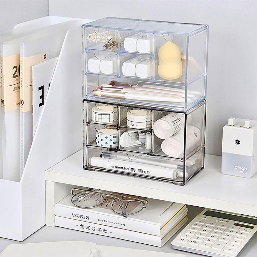 Ящик для хранения вещей, большая вместимость, стеллаж для хранения, прозрачная полка для товаров, студент