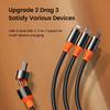 2 в 3 1,2 м кабель для быстрой зарядки Micro USB Type C кабель Lightning для Samsung Xiaomi Huawei для iPhone 16 15 14 13 Pro телефон зарядное устройство USB кабель для передачи данных