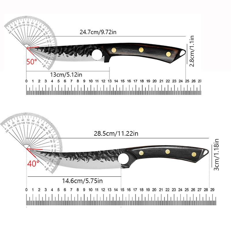 Кованый нож для разделки мяса, кухонный нож для очистки овощей и костей, ручной работы, универсальный нож для разделки мяса, поварской филетировочный нож, нож для рыбалки на открытом воздухе