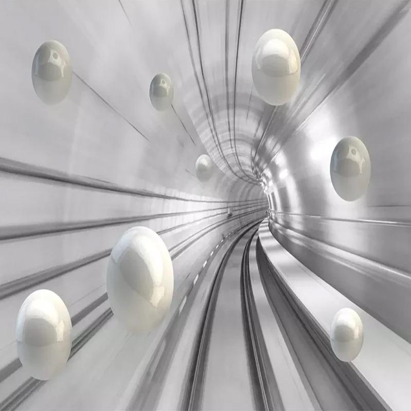 Modern Photo Wallpaper Abstract Tunnel Space Sphere 3d Wall Mural Living Room Bedroom Home Decor Wall Papers