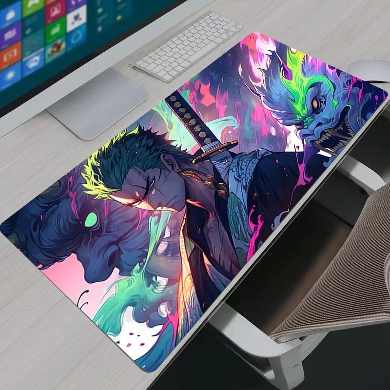 One Piece Zoro Mouse Pad Notbook Gaming Large Keyboard NonSlip Rubber Computer Carpet Desk Mat PC Gamer MousePad Youth Gifts
