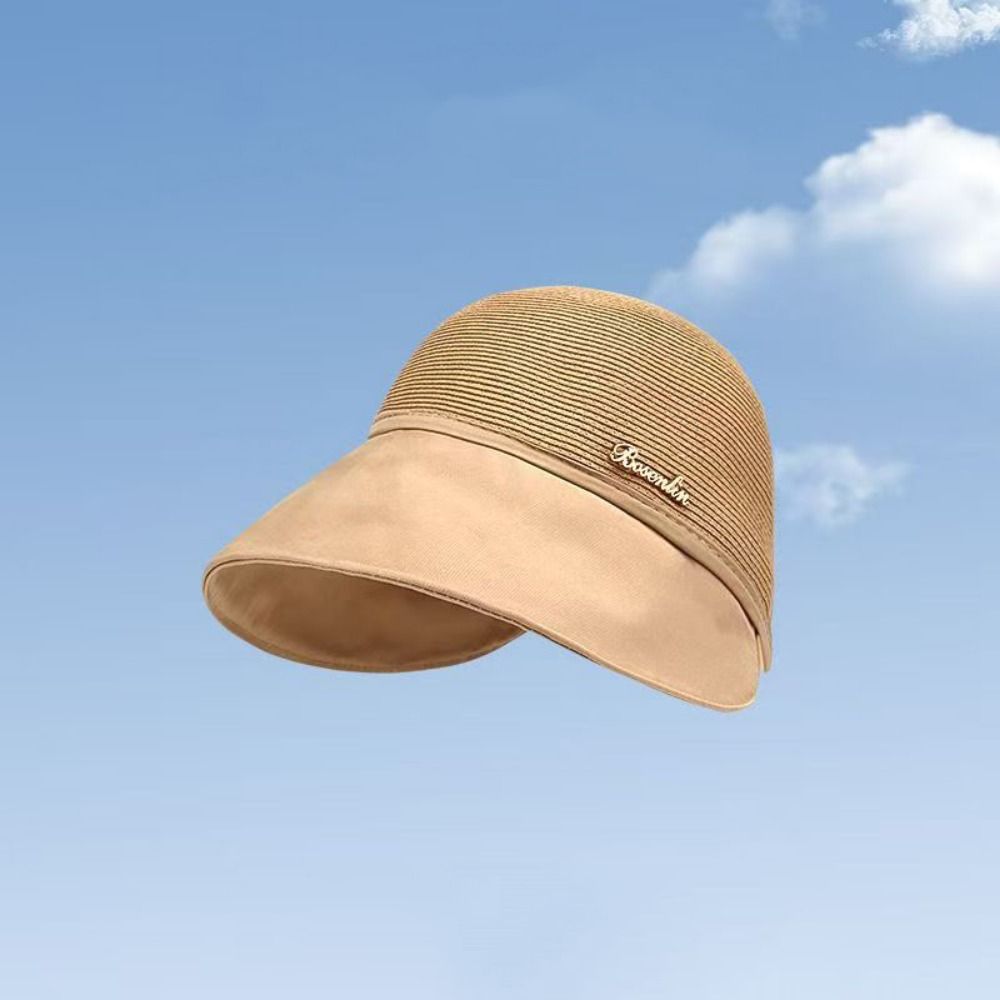 UV Protection Women's Straw Hat Wide Brim Fisherman Cap Fashion Bucket Sunhat  Camping