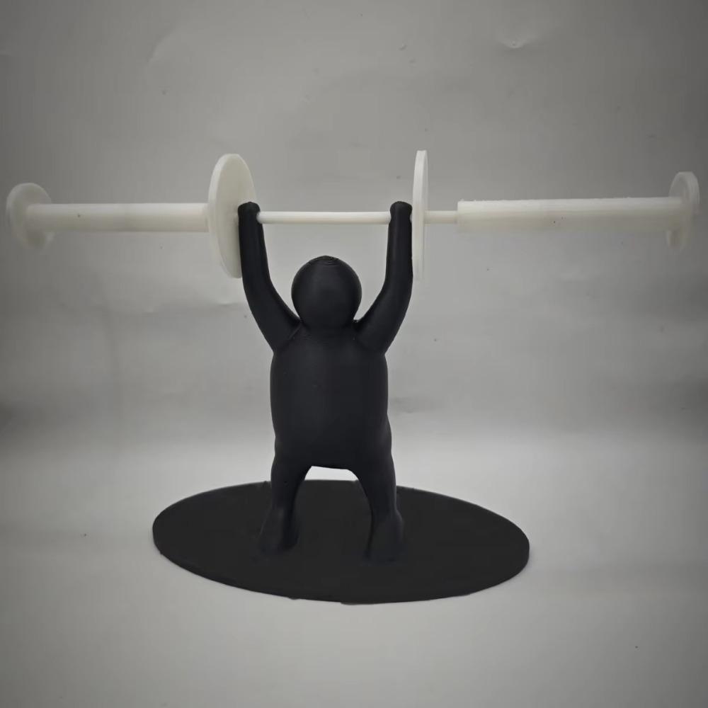 Funny Barbell Toilet Paper Holder Space Saving 3D Printed Toilet Paper Rack Home Decor