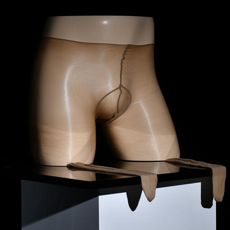 Qinghe 1D ультратонкие маслянистые чулки мужские бесшовные Jj комплект сексуальные прозрачные колготки без талии сухожилия большой размер 100 кг