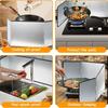 Kitchen Gas Stove Oil Baffle – Foldable Galvanized Heat Insulation Plate, Oil-Proof and - Protector for Home Cooking