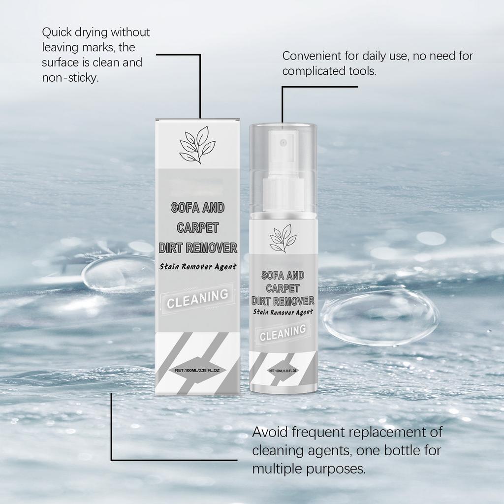 Multi-purpose Carpet Leather Surface Cleaner, Home And  Sofa Decontamination Spray Cleaning And Care Liquid100ml