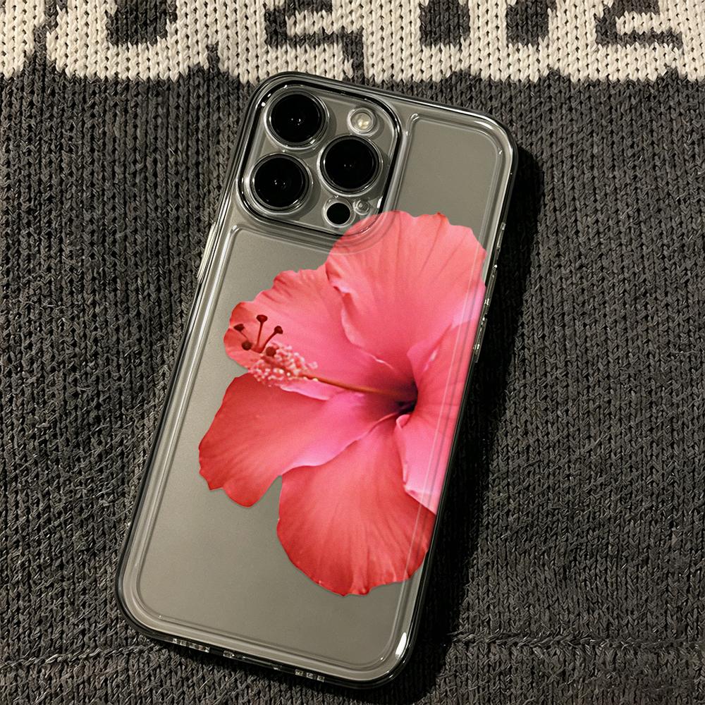 3D Милый Тропический Гибискус Силиконовый Чехол Для Iphone 16 11 15 Plus 12 14 17 13 Pro Max Прекрасный Чехол Для Телефона Для Детей Девочек