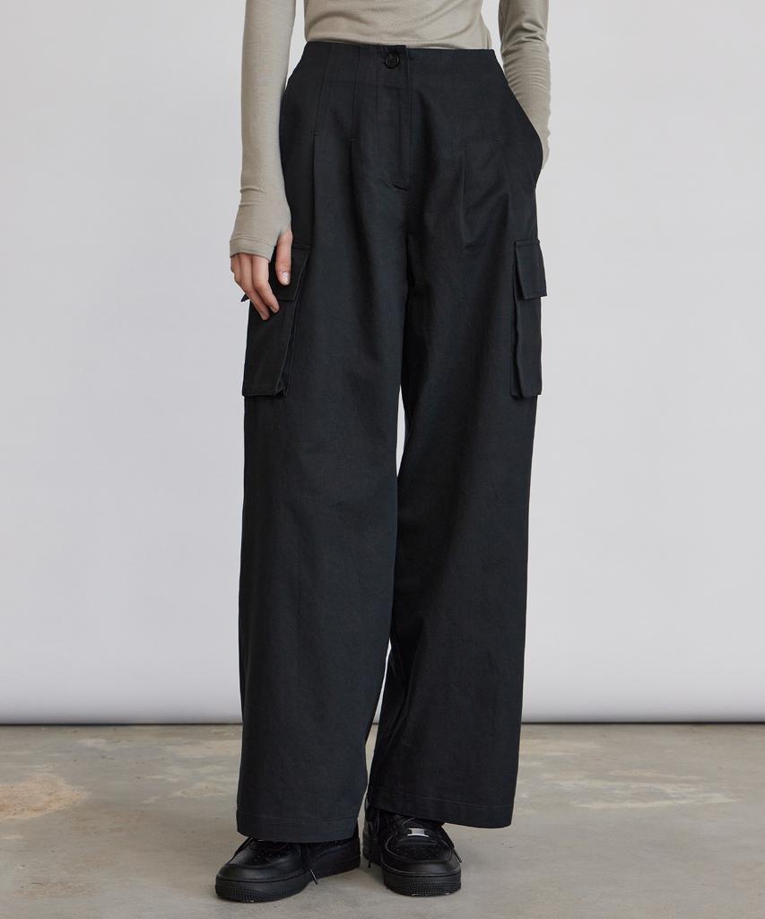 ITOV SEOUL Cotton Tuck Cargo Pants Ch