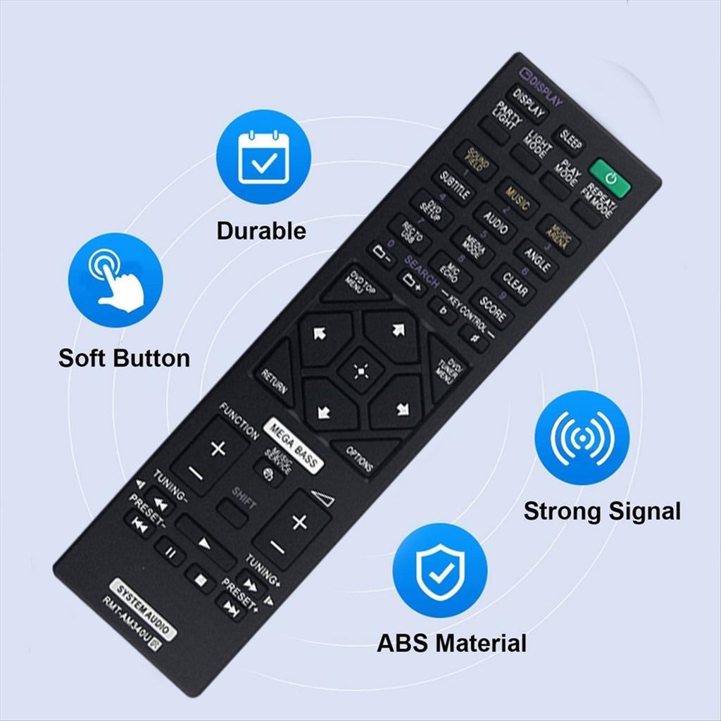 Replace -AM340U Remote Control for MHC-V02 MHC-V11 MHC-V77W MHC-V90W SA-V90W MHC-V90DW Home Audio Stereo System