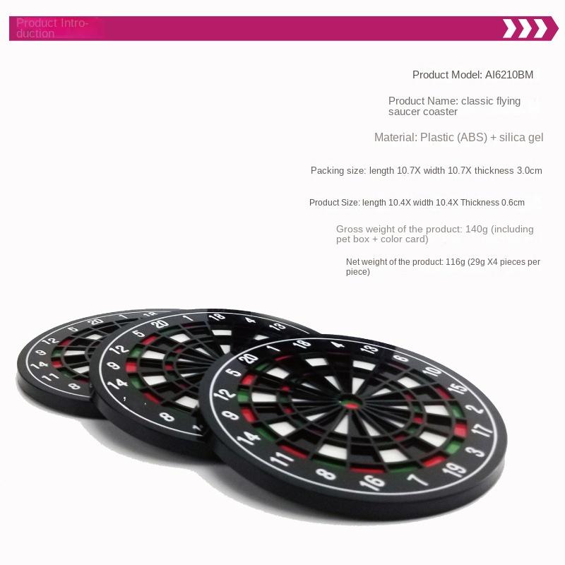 Mini Kitchen Table Mat Utensils Dart Board Styled Cup Mouse Pad Coaster Dart Board Drink Bottle Beer Beverage Placemat