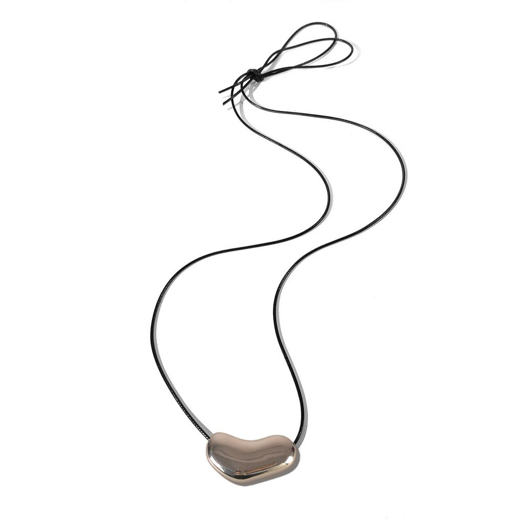 Adjustable Leather Rope Necklace with Swirl Pendant Supplies for Trendy Men and Women Versatile Fashion Accessory