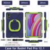 Rugged Soft Silicone Tablet Case for Xiaomi Redmi Pad 2 Pro 12.1 Inch Built in Kickstand Shockproof Kids Cover
