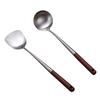 NAMOARLY 1 Set Long Handled Cooking Spatula, Stir-fry Ladle, Serving Spoon, Wok Tool Set, Stainless Steel Spatula Spoon Set, Wok Spoon Set, Spatula La