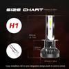 2Pcs H1 LED Headlight Bulbs Conversion 8000LM 6000K 80W White Hi/Lo Beam Lamps