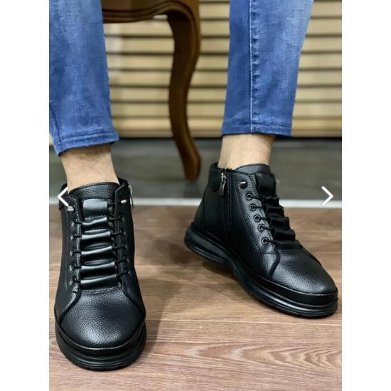 Men's Winter Lace-Up Zippered Boots