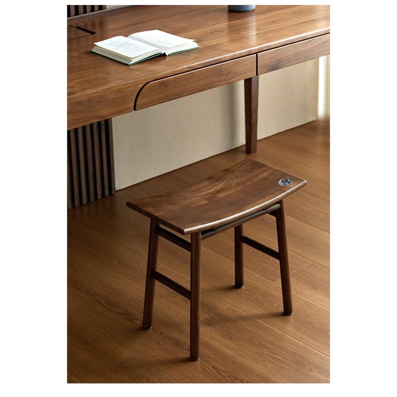 Low stool solid wood tea table stool saddle stool home living room entry door shoe changing stool Chinese tea stool
