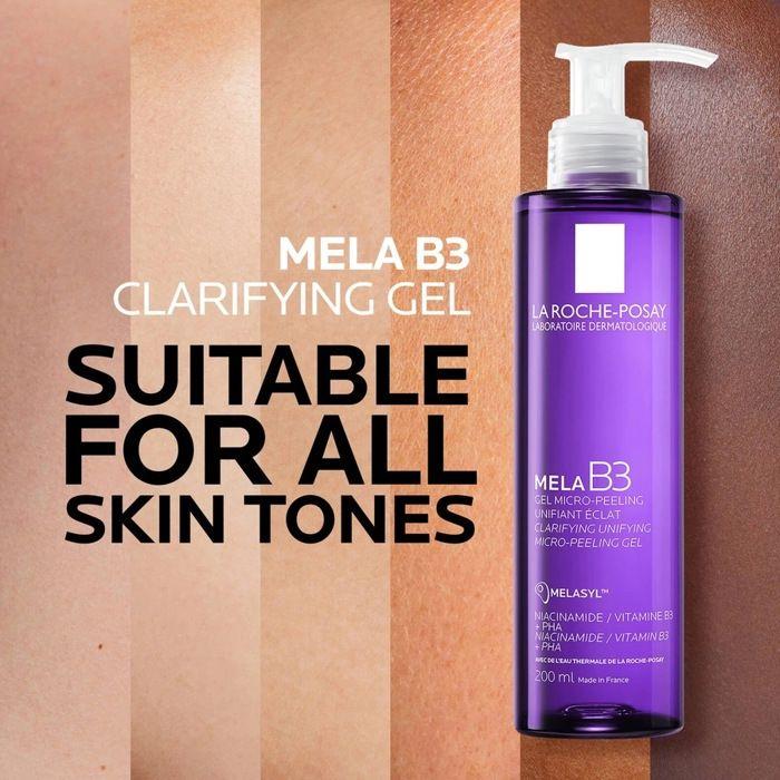 Gel Micro-Peeling Anti-Taches - La Roche-Posay - Mela B3 - 200 ml - 10% Niacinamide - Sans parfum