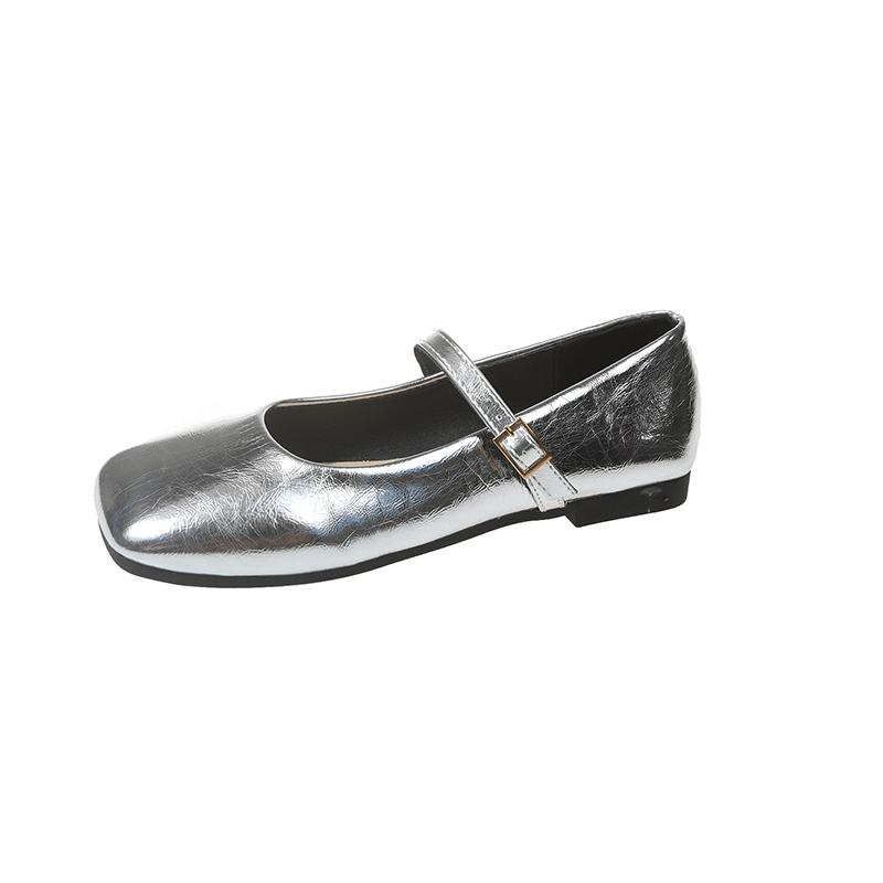 2024 Весенние одинарные туфли Модные неглубокие женские туфли без застежек на плоской подошве Женские повседневные балетки для отдыха на открытом воздухе Женская обувь на плоской подошве