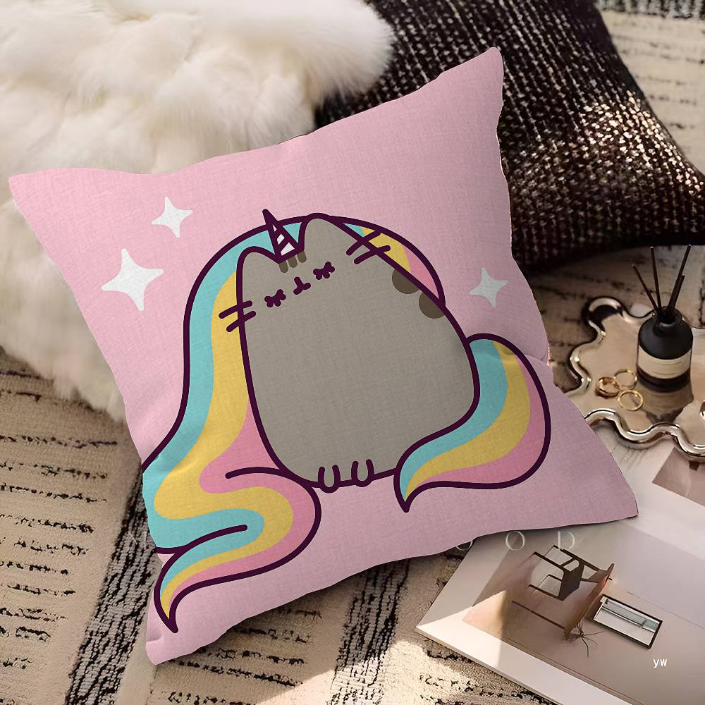 PPusheenS CARTOON Pillow Cover Sofa Cushion Cover Home Room Decoration Children Gift
