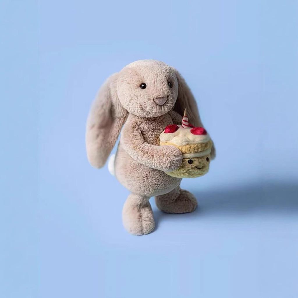 Очаровательная плюшевая игрушка Желейный кролик 30 см Мягкий короткий мех Украшение для торта Идея для подарка
