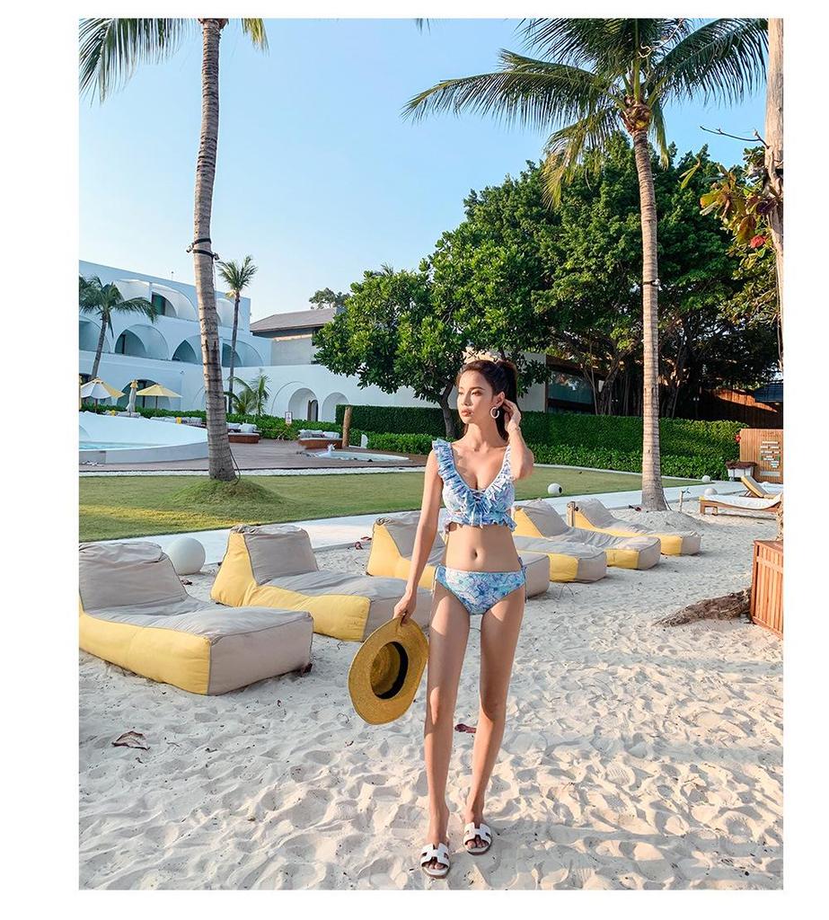 Экспортный японский милый раздельный купальник-тройка