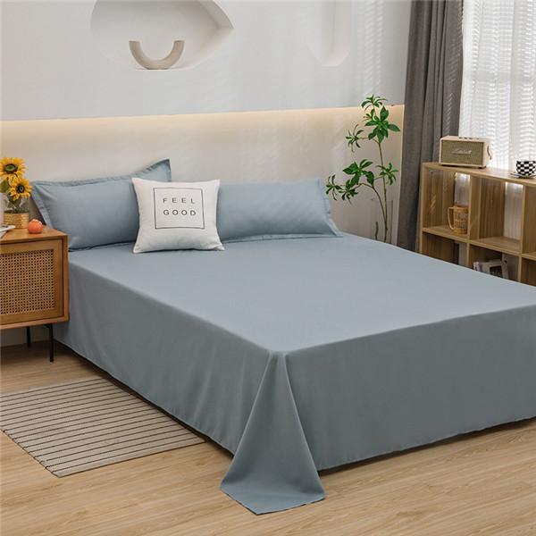 Soft Cotton Sheet Anti Dust Mite Mattress Cover Anti-Bacteria Flat Sheets Pure Color Bed Sheets Simple and Thickened Skin Friendly Double Bed