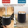 Yerba Mate Cup Set Stainless Steel Insulated Tumbler with Lid and Straw Double-Wall Mate Tea Cup Spoon for Hot and Cold Drinks