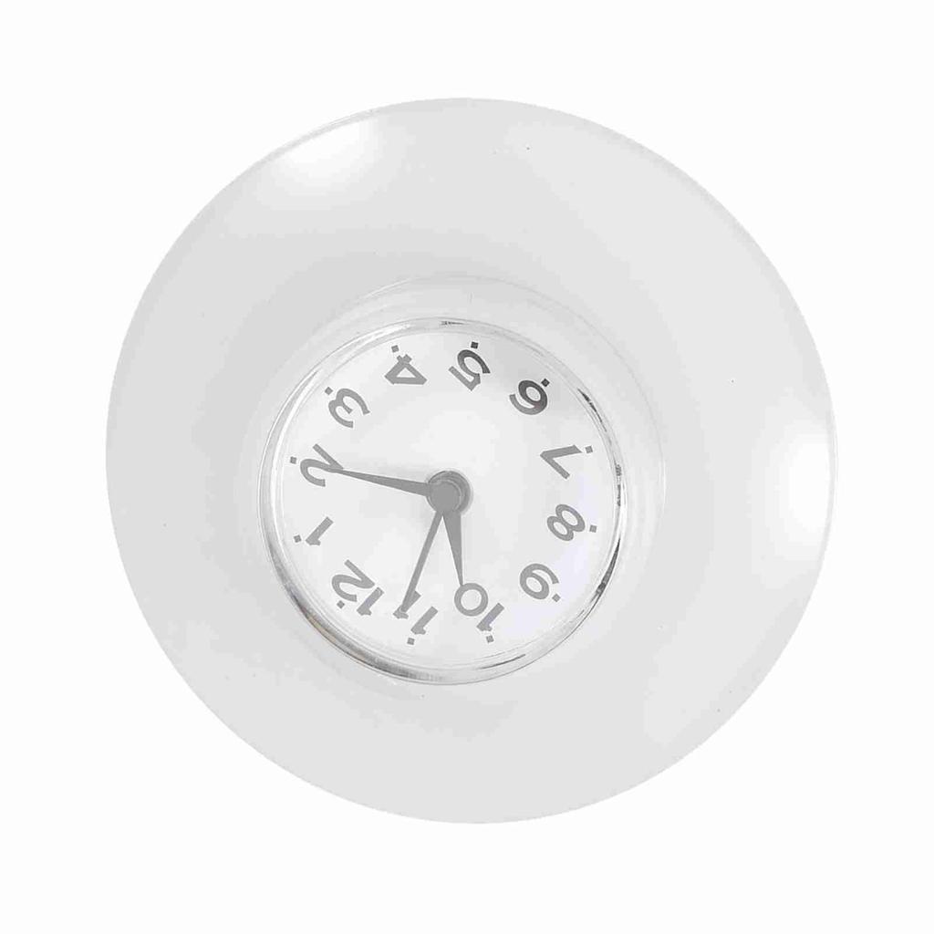 Ванная Кухня Зеркало Присоска Настенные Часы Душ Водонепроницаемые Кварцевые Часы Украшения Белый