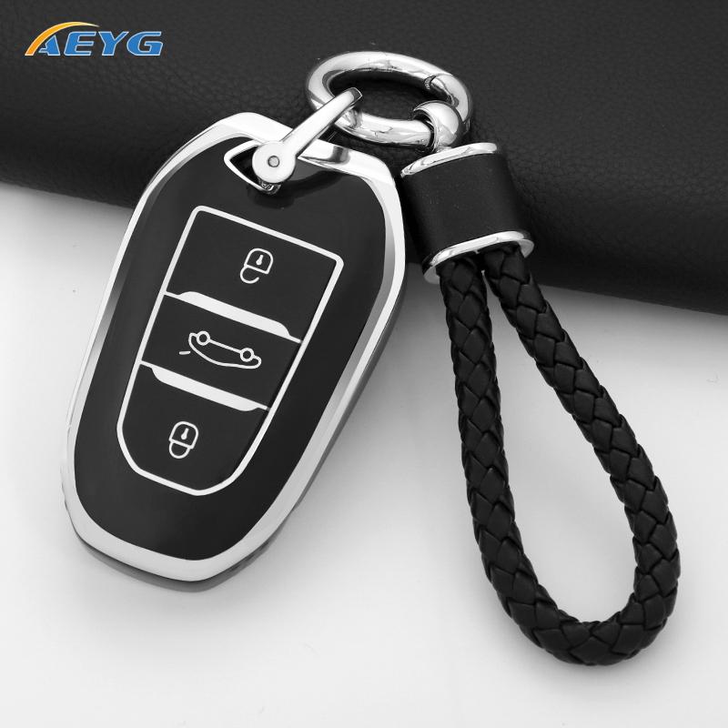 Чехол-накладка для ключа автомобиля для Peugeot 2008 3008 4008 5008 308 408 508 для Citroen C1 C3-XR C4 C6 C8 Picasso DS DS3 брелок