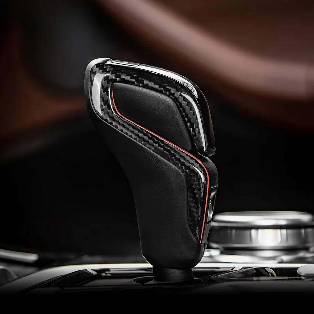 AAACF1 Real Dry Carbon Fiber for BMW F90 M5 F97 X3M F98 X4M 2019-2023 Automatic Shift Gear Knob Trim Cover Car Retrofitting Accessories