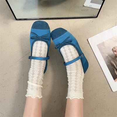 Туфли-лодочки на плоской подошве в стиле ретро-балетки для женщин 2025 года, универсальные туфли Мэри Джейн с круглым носком и мягкой подошвой