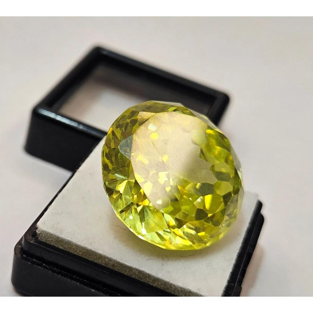 Certified Green Zircon Cambodia Round Cut 68-69 Ct Stunning Loose Gemstone
