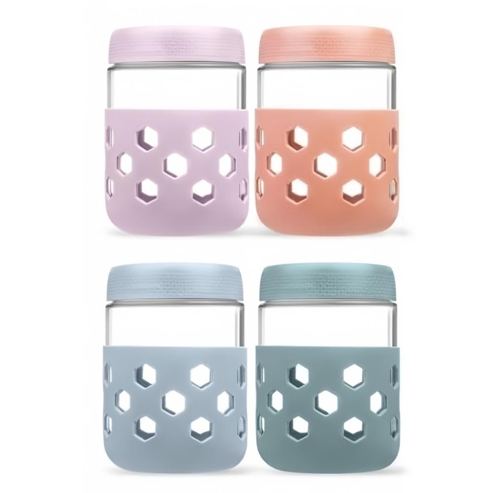 4/6pcs Airtight Lids Oats Containers Wide Mouth Meal Prep Jars New Food Storage Bottle Kitchen Use