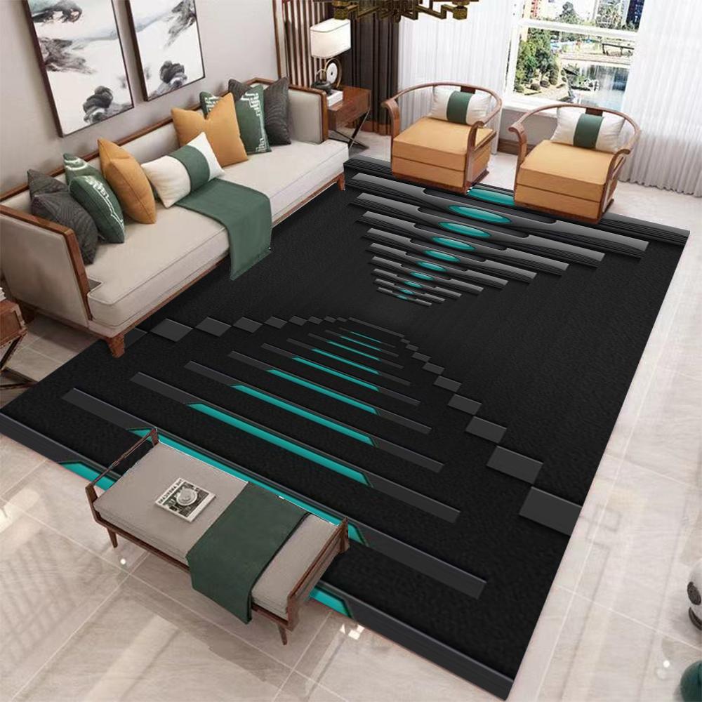 Modern Geometric Abstract Art Area Rug Non Slip Soft Carpet For Living Room Bedroom Home Decor Modern Home Lovers Use
