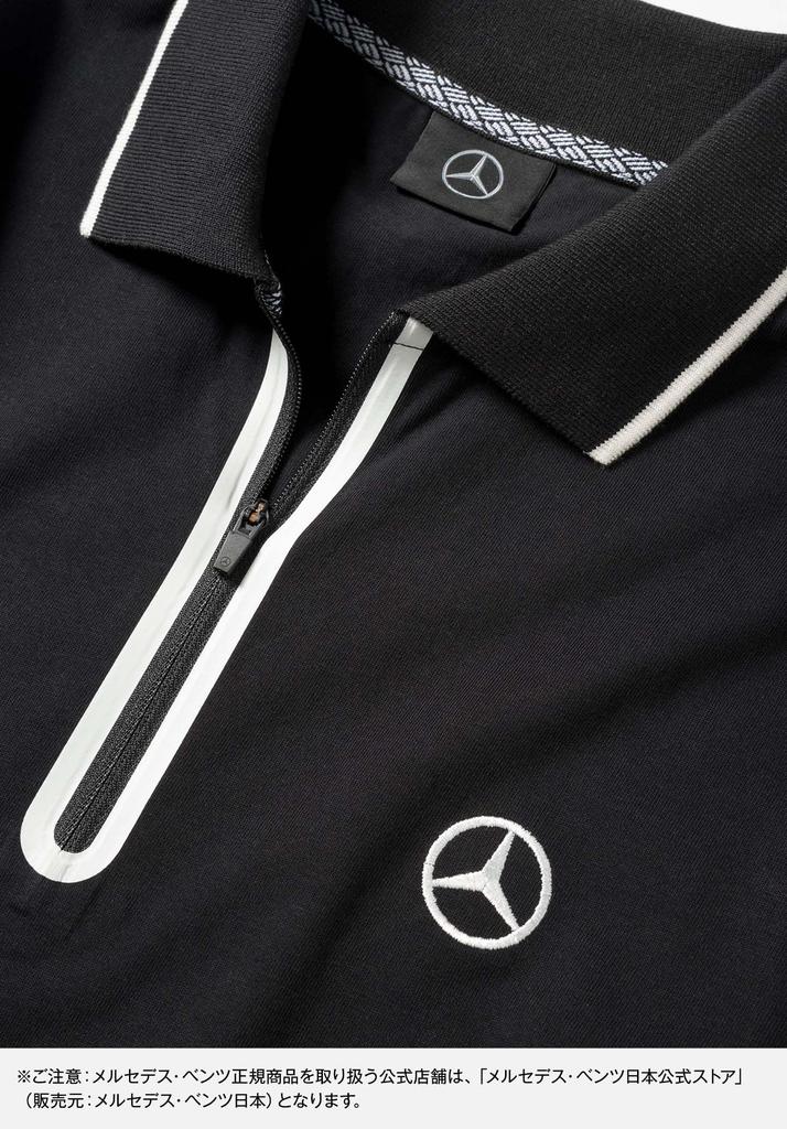 [Коллекция Mercedes-Benz] Оригинальная мужская рубашка поло, черная, размер L