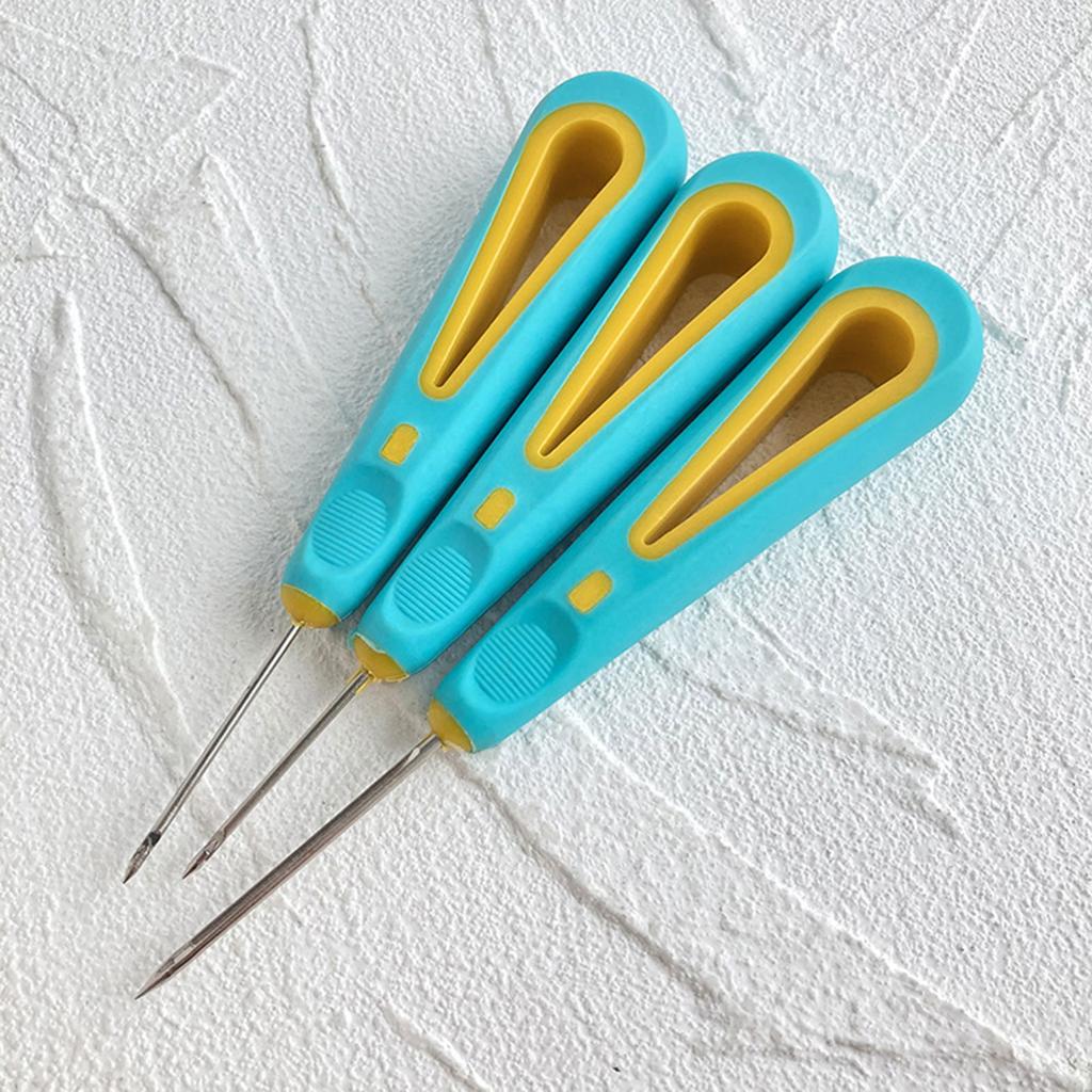 Нескользящая ручка Инструмент для шила для царапания Кожаное шило Инструмент Стальной конус Пробивка Кожаный дырокол Инструмент для шитья Ремонта