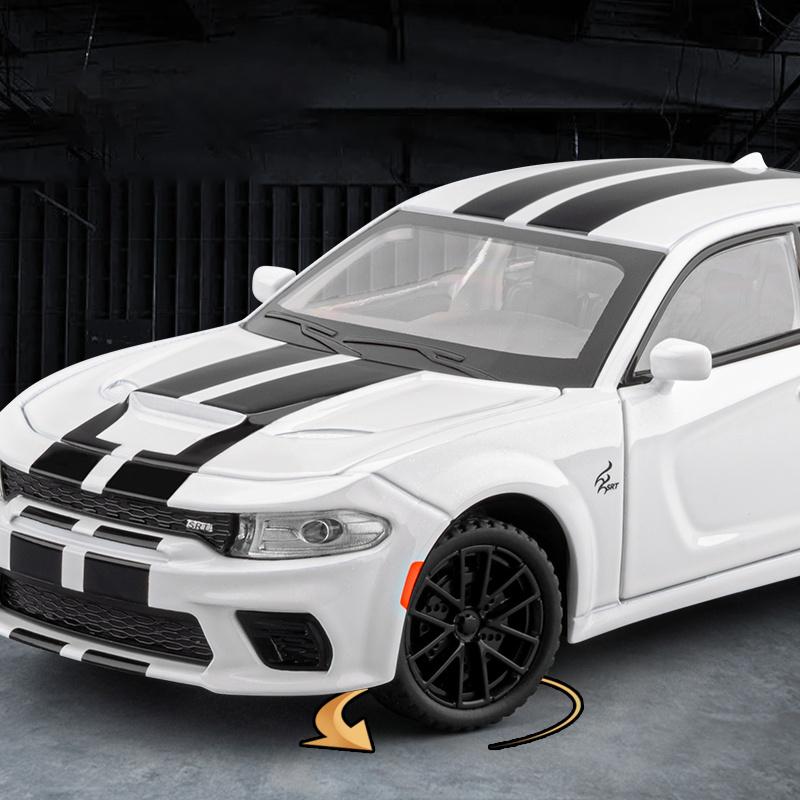 1/32 Dodge Charger SRT Суперспортивный автомобиль Сплав Литье под давлением Модель автомобиля Домашняя Симуляция Настольный Дисплей Взрослый Подарок на День Святого Валентина Мальчики