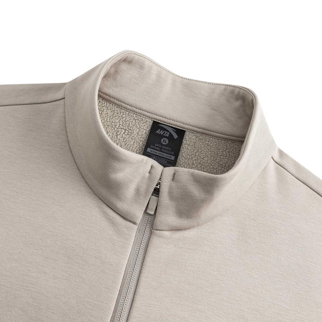 Anta Тренировки на открытом воздухе Городские поездки Универсальный Простой Удобный На молнии Воротник-стойка Теплый Флисовый Вязаный Повседневный Спортивный костюм Мужской костюм 952617202N-3