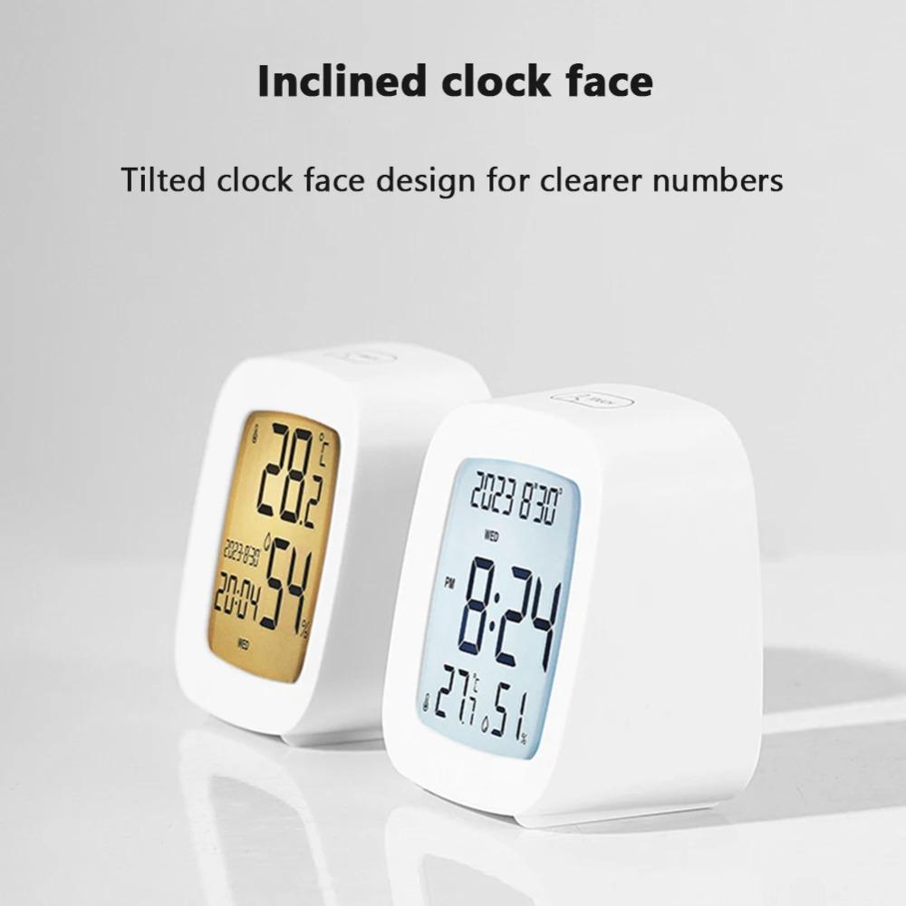 Humidity Monitor Convenient Small Alarm Clock Battery Operated Led Alarm Clock