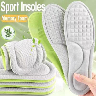 Впитывающие пот массажные спортивные стельки, мягкие стельки из пены с эффектом памяти для обуви, мужские и женские ортопедические подошвы для обуви для бега