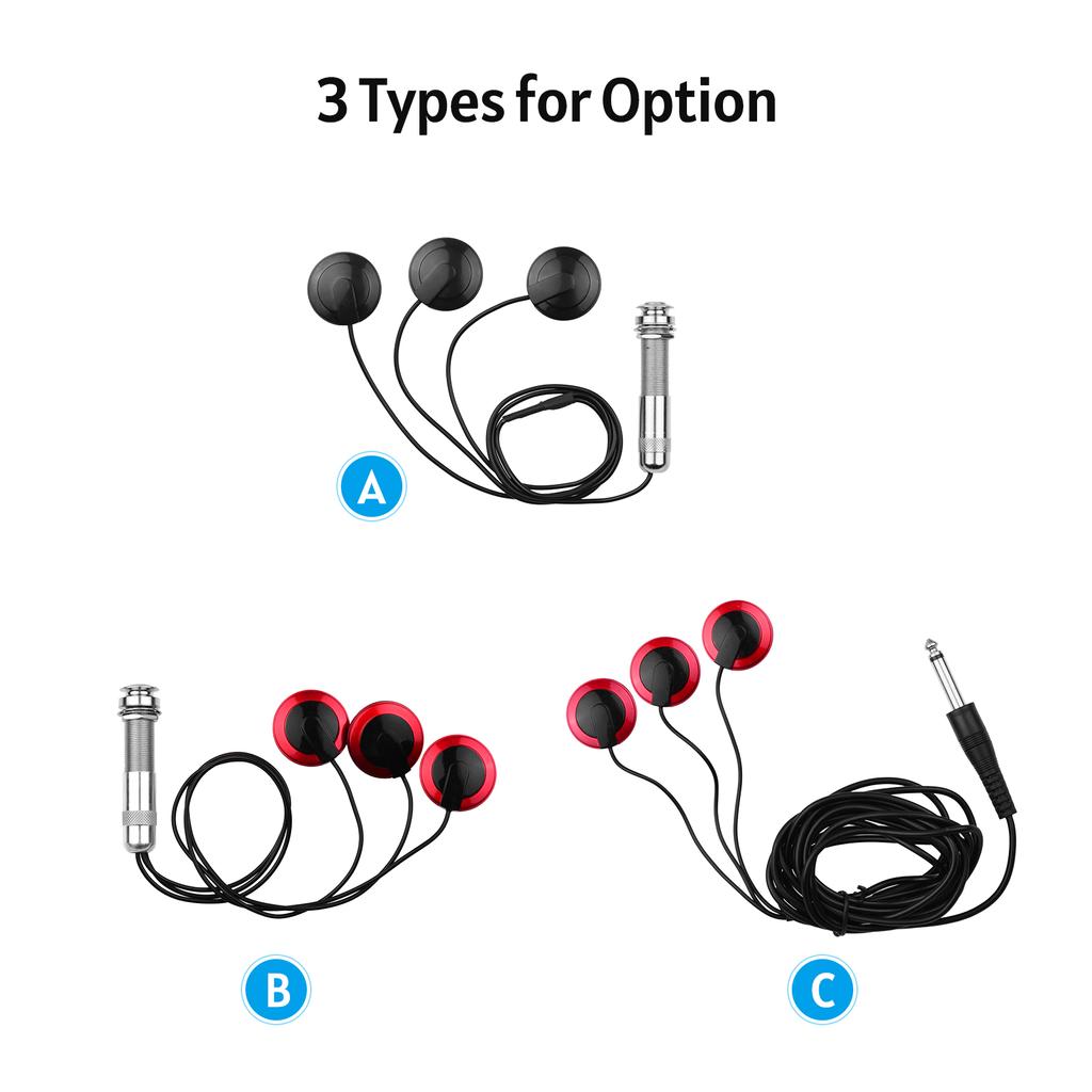 Клейкий инструментальный звукосниматель Звукосниматель для акустической гитары Мини-датчик с 1/4-дюймовым разъемом для скрипки мандолины укулеле