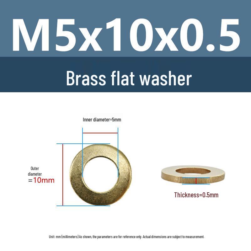 Yigu Durable Brass Flat Washers: M2-M12 Screws