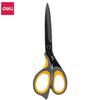 Deli Rustproof Black Blade Large Scissors, Stainless Steel Safety Scissors for Office and Household Paper Cutting